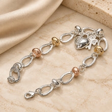 Bracelet Cœur & Trèfle — Argent 925