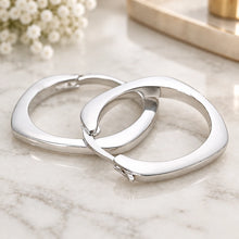 Créoles Géométriques 20 mm — Argent 925