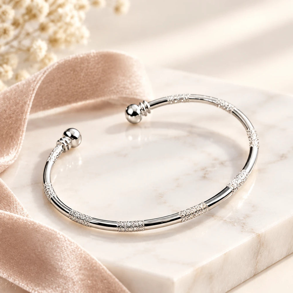 Bracelet Double Sphère — Argent 925