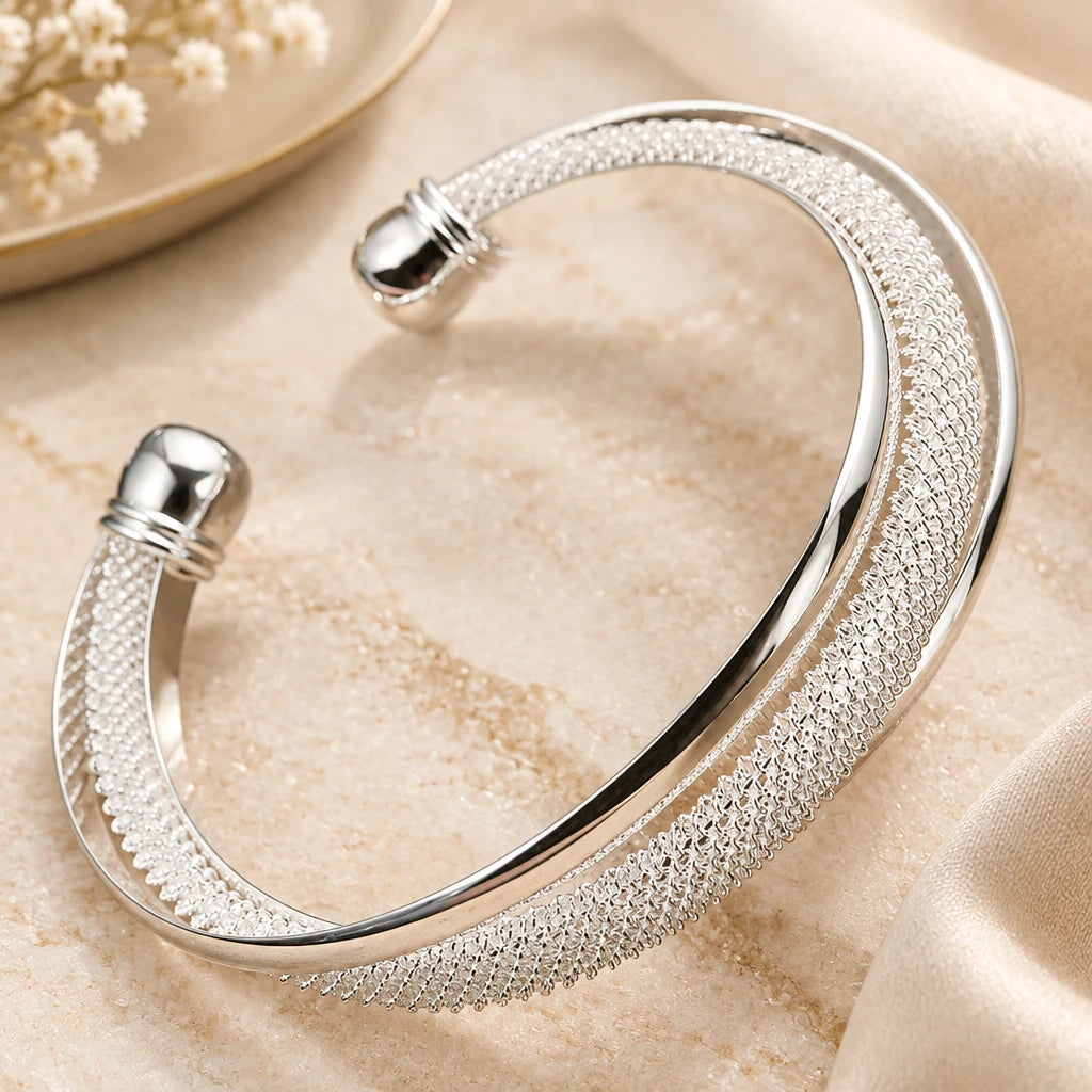 Bracelet Sculptural — Argent 925